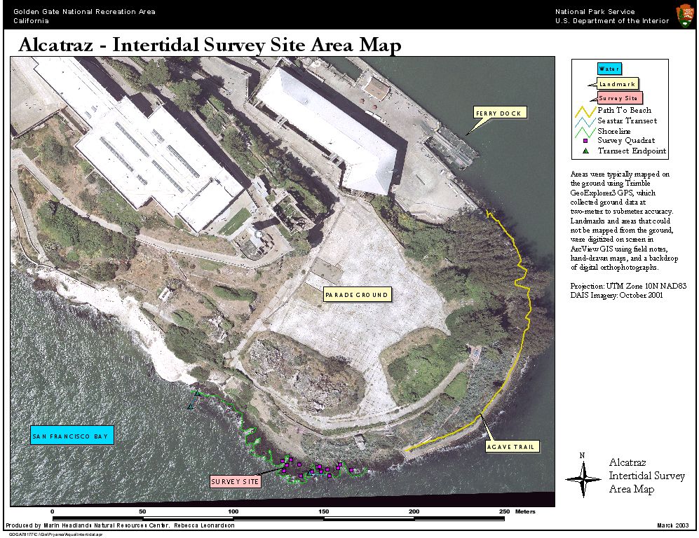 Alcatraz Island survey map